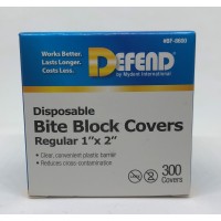 Defend Bite Block Protector ( Cover / Sleeves ) - Regular 300/per box 1" x 2" (Bite Block Sleeves / Bite Block Barrier) 